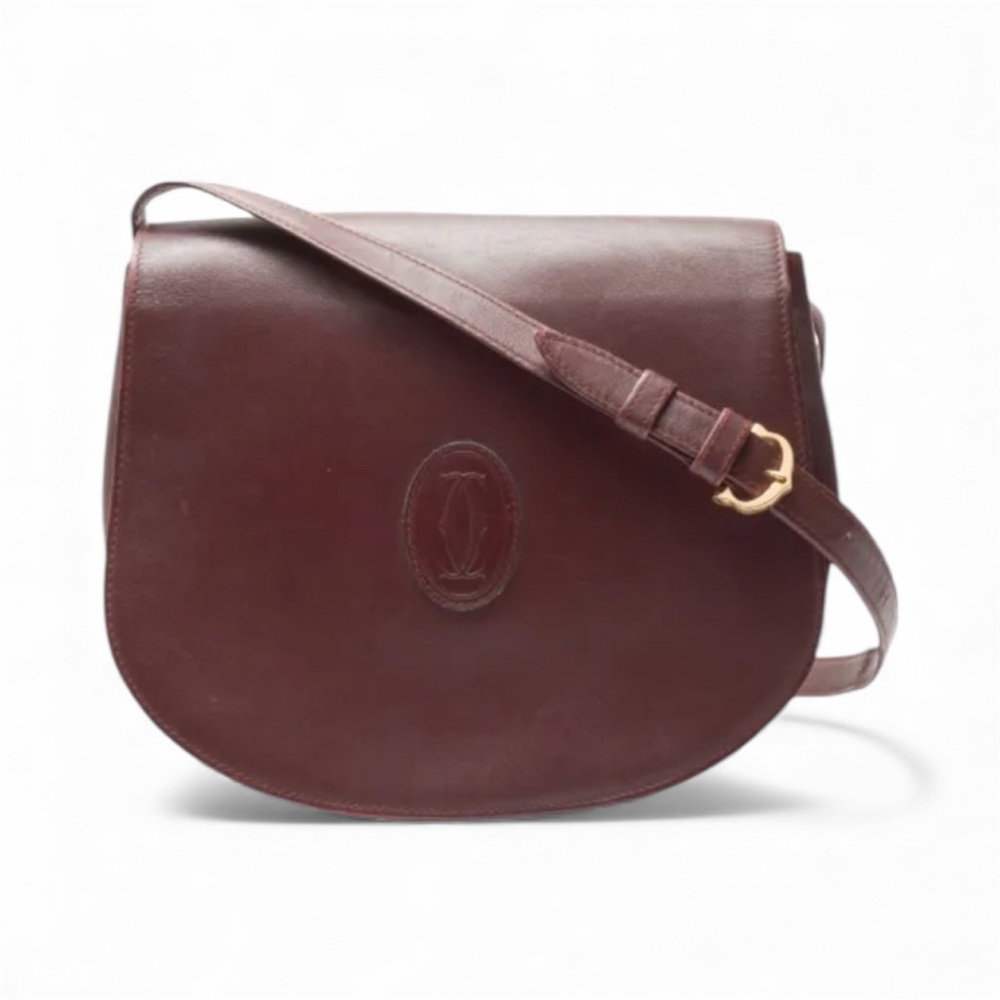 Cartier Le Must Logo Shoulder Bag With Original Box And Dustbag